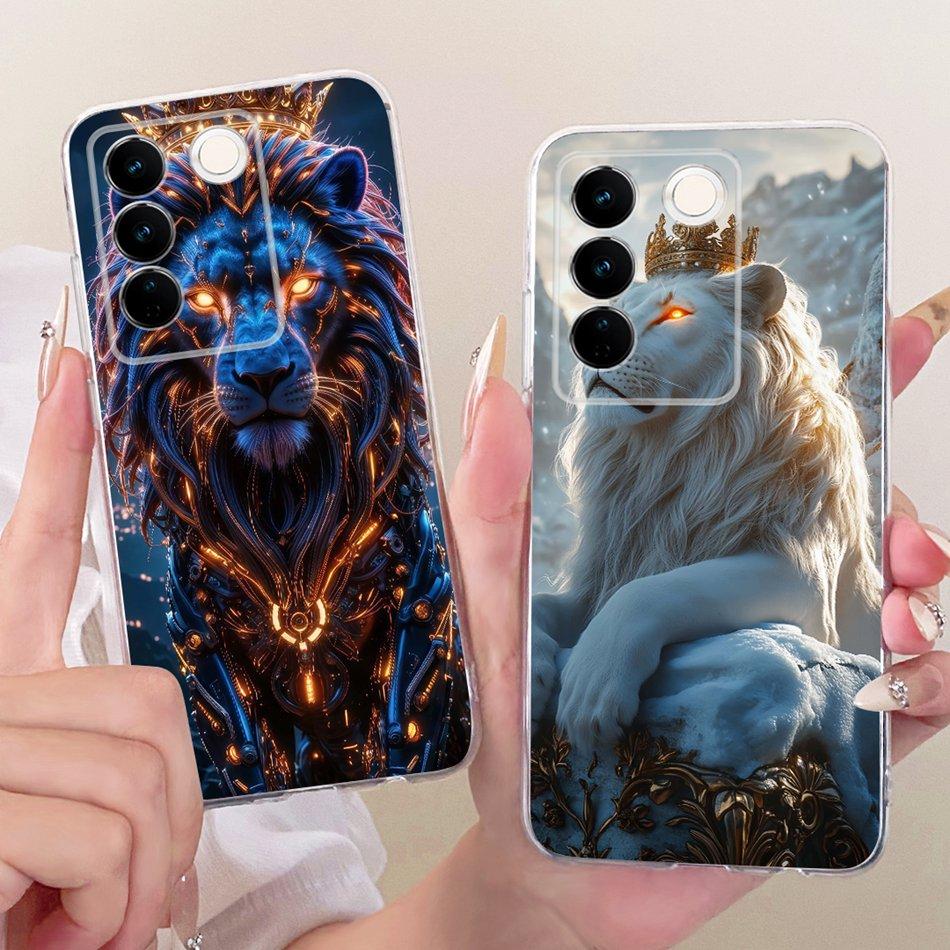 For Vivo V27 V27Pro Cool Dragon Tiger Pattern Phone Case For Vivo V 27 V27 Pro V2230 V2231 Soft Silicone TPU Cases