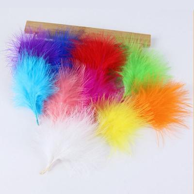 8-12cm Colored Plumas Natural Turkey Marabou Feather Fluffy Plume Wedding Dress Party DIY Decorations Handicraft Accessories