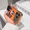 Lucky Start Phone Case For iPhone 17 16 15 14 13 12 11 Pro Max 16E Gold Electroplated Glass Shell  Orange Cool Duo Cover