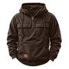 Men's Casual Multi-Pocket Zipper Hoodie - European Style for Autumn/Winter 2025