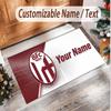 Personalized Crystal Velvet Carpet Bologna FC Pattern Non Slip Floor Rug