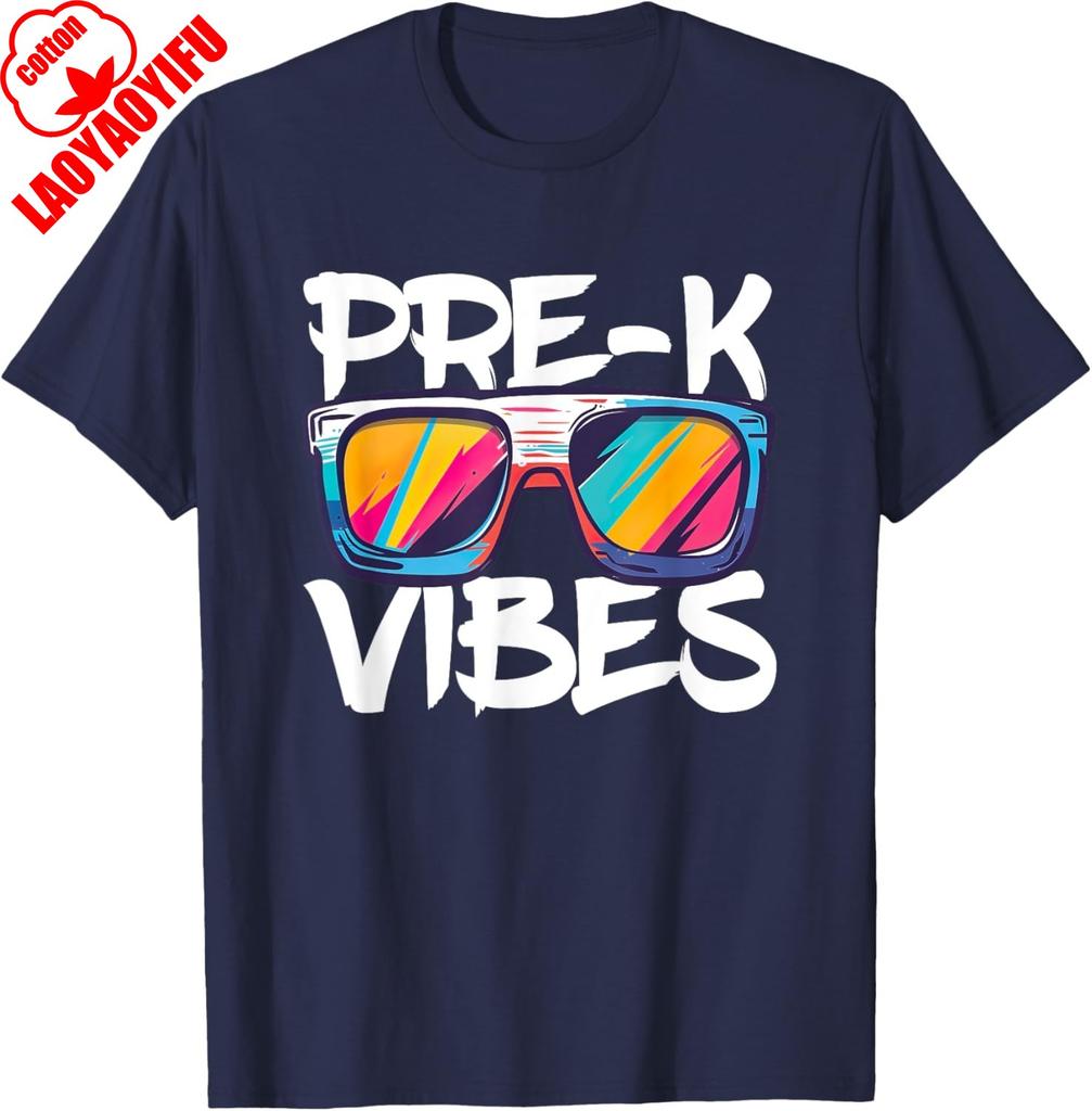 Prek Vibes Shirt Back To School Prek Boy Teacher Tshirt Unisex Unisex Summer Cotton Printed Tshirt Casual Streetwear Clothes