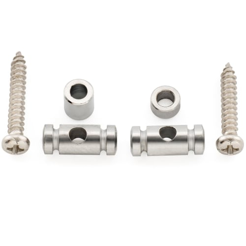 Musiclily Pro Steel String Retainer Cylindrical String Guide for Electric Guitar, Chrome (Set of 2)