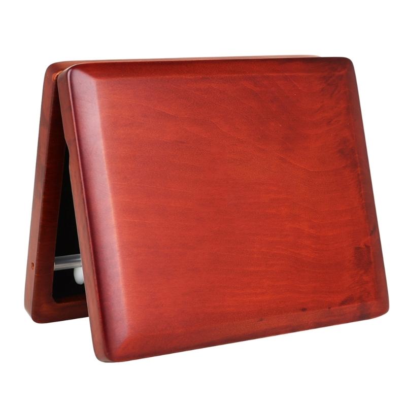 Portable Bassoon Reed Organizer Case Portable Wood Storage Box Reed Holder Protective Case Wood Texture for 5 Reed