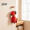 Lucky Animal Pendant Chinese New Year Goat Plush Ornaments, Zodiac of Stuffed Red Festive Hanging Accessory Dolls, Embroidery Decor for Spring