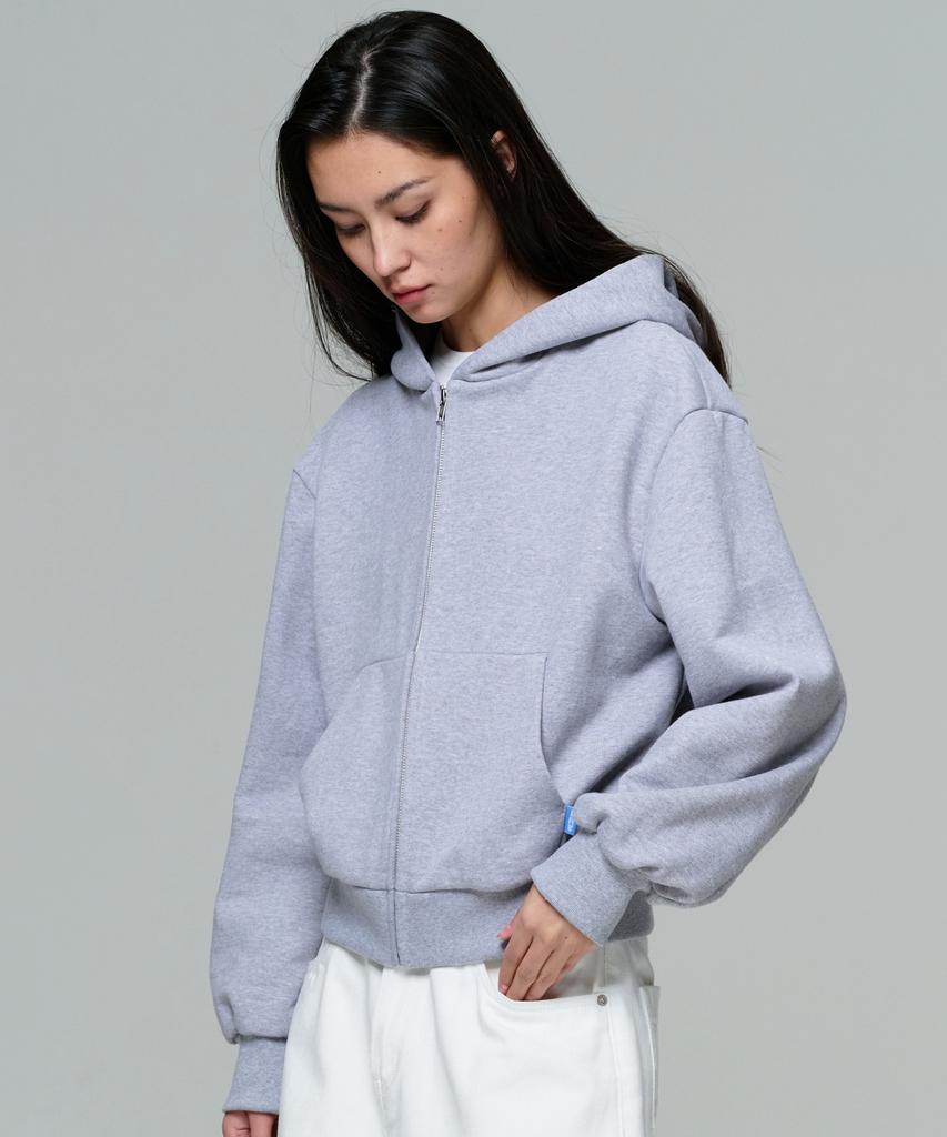 Era Unisex Era Oversized Hooded Zip-Up - Melange Gray