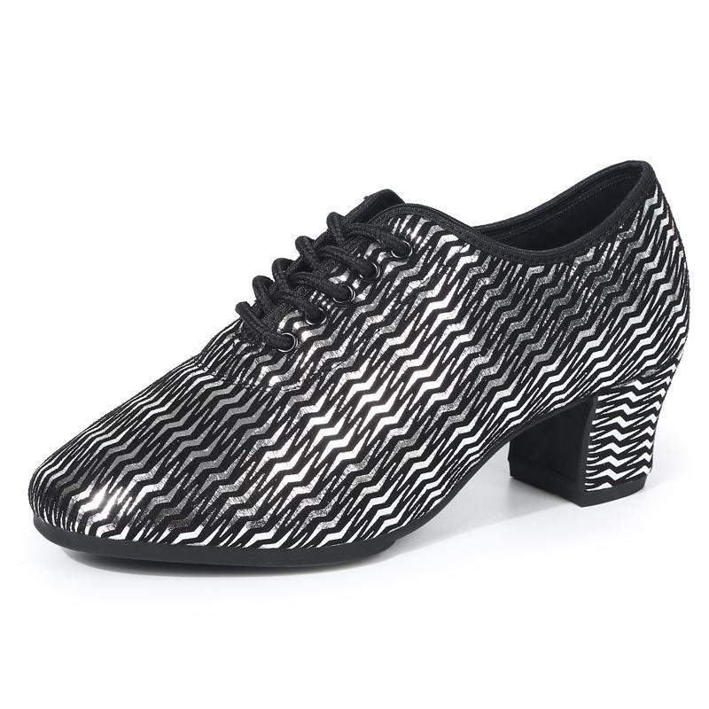 Women's New Latin Dance Shoes Adult Dance Shoes Professional Soft-soled Practice Shoes Middle Heel Dance Women's Shoes Body Dance Shoes