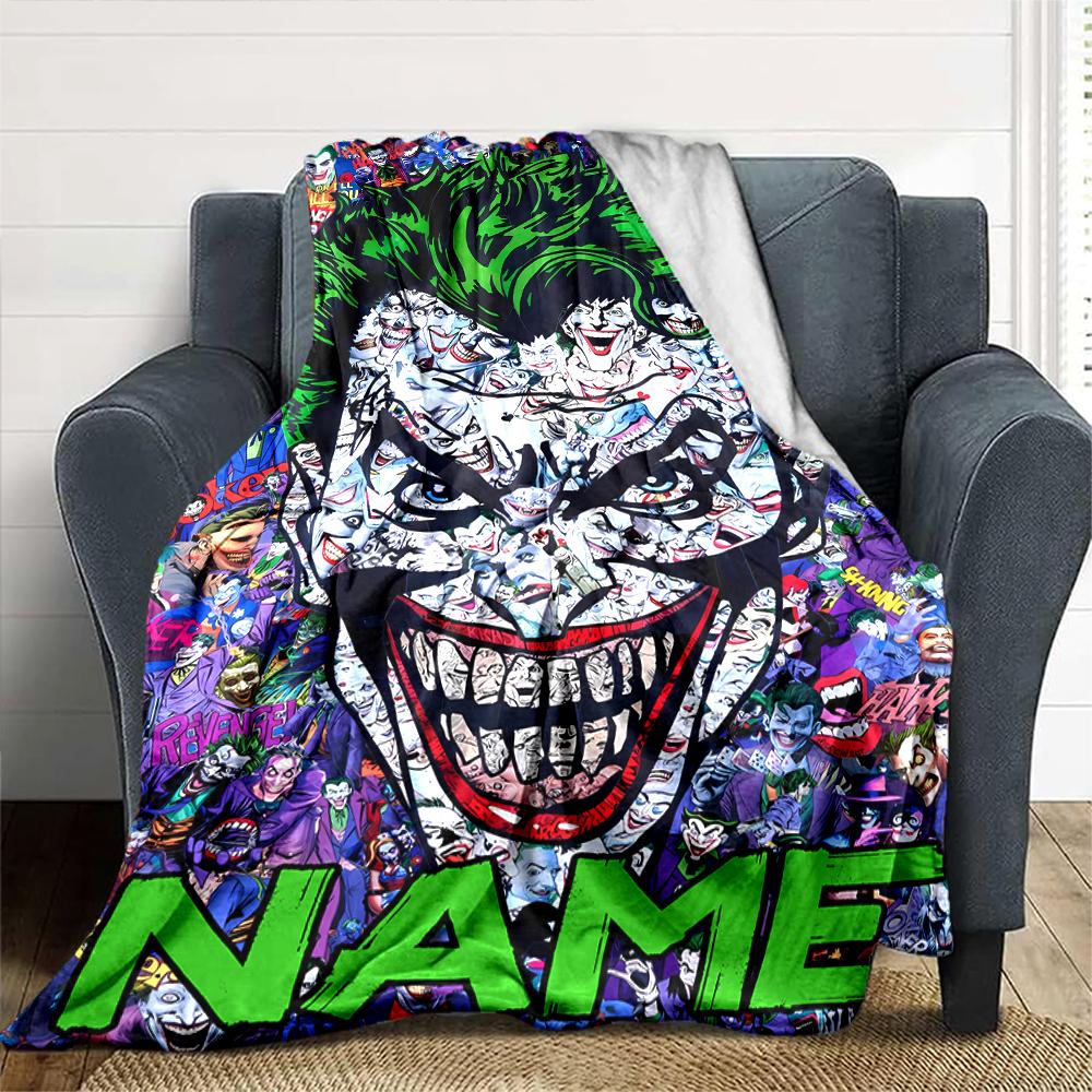 Customiz Name Personality Harley Quinn and the Joker Blanket Soft &Warm Sofa Office Bed Travel Lunch Break Blanket, Gift Suitable All Seasons