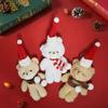 1Pcs Xmas Home Decoration Kawaii Plush Bear Doll Christmas Tree Pendant Soft Mini Bear Cute Doll Keychain Kids Christmas Gift