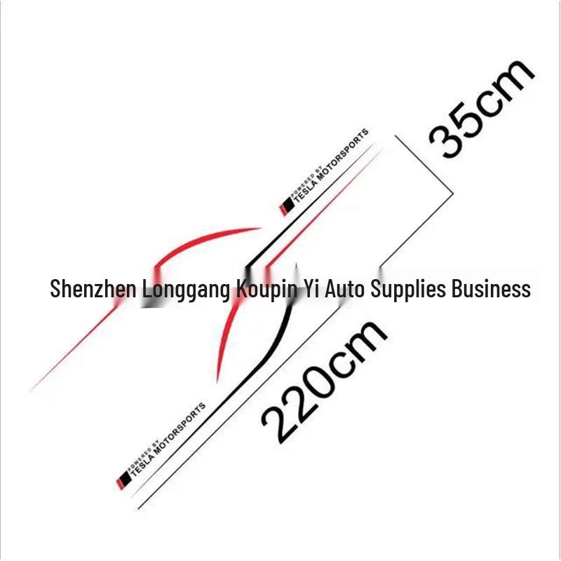 X-321 Taillenlinie Aufkleber Decal für Tesla Model 3, Model Y, Model S, Model X - Autotür Seitenleisten Streifen
