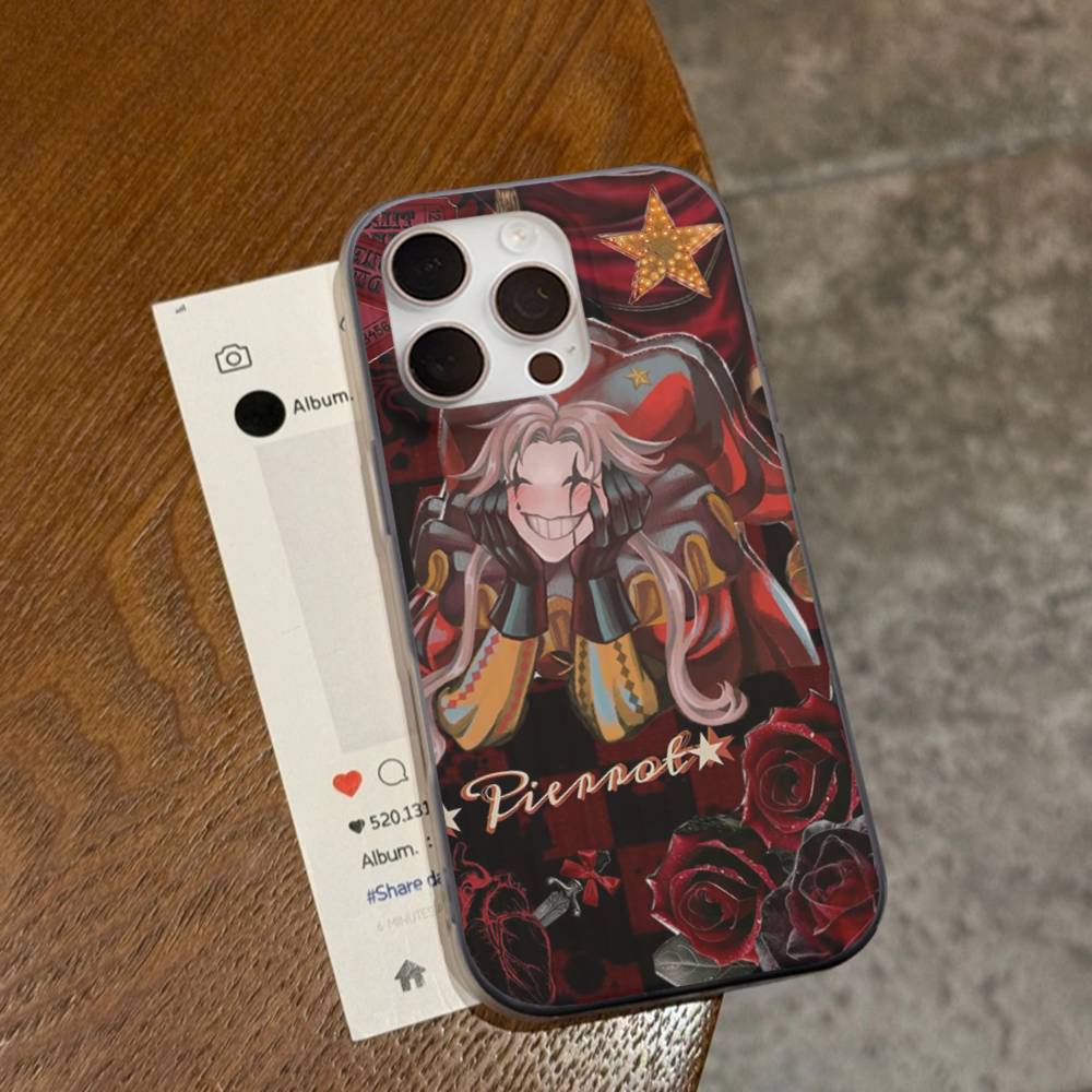 Pierrot The Freak Circus Funny Game Corrugated Stripe Phone Case For IPhone 17 16 15 14 13 12 11 Pro Max Plus Pro Shockproof