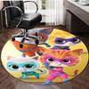 1pc Super Kitties Adventures1 Print Round Carpet Chair Round Carpet Suitable for Bedroom Living Room Home Decorative Carpet