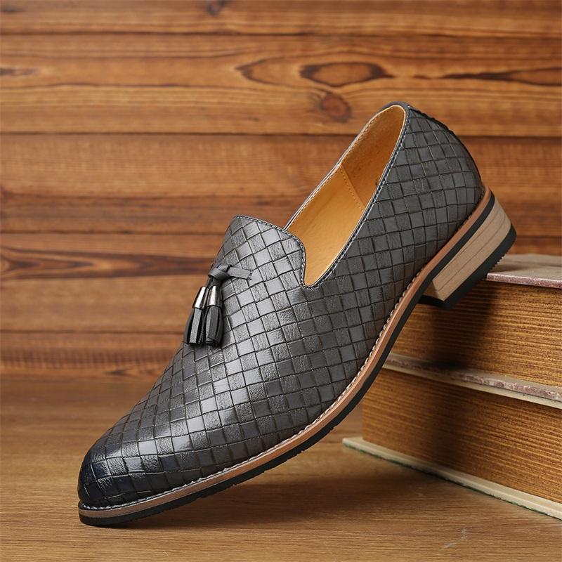 Men Luxury Casual Shoes Autumn Leather Loafers Office Dress Shoes Men Driving Moccasins Comfortable Slip On Party Shoes