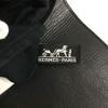 HERMES Valparaiso PM Tote Bag Flap Bag Hand Bag cotton / Leather Black