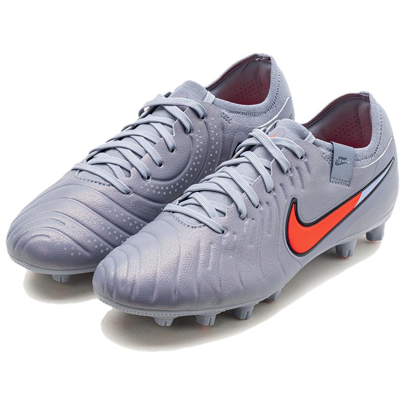 Nike Tiempo Legend 10 Pro Comfortable Fashion Soccer Shoes Unisex sneaker Gray Red DV4332402