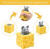 Cheese Mouse Cup Decompression Squeeze Cheese Toys Stress Relief Mice Toy Rat Stress Ball Sensory Fidget Toy Gift For Adults Kid