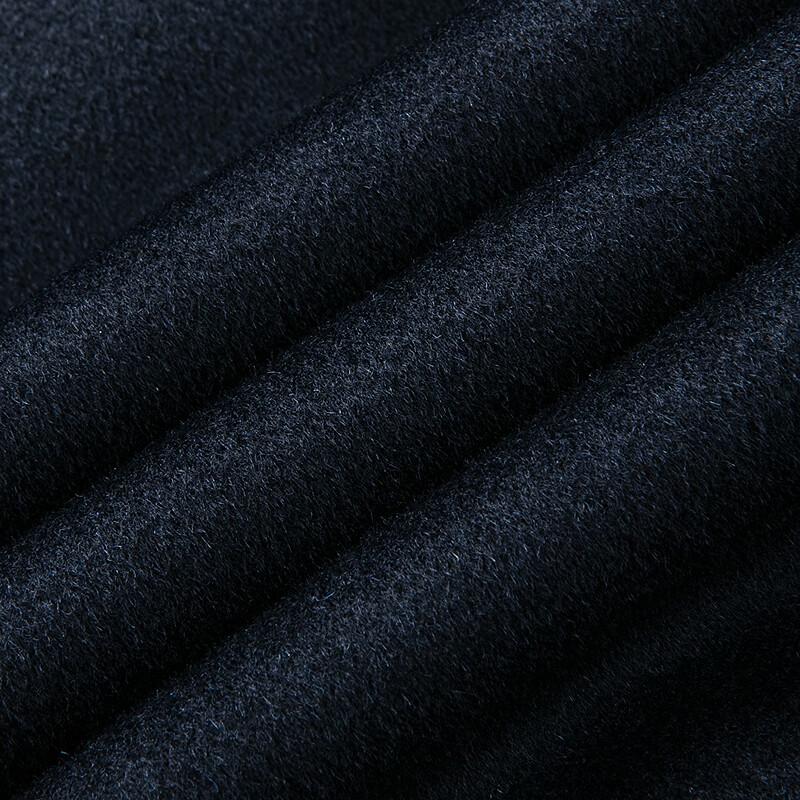 FAPAI Men's Business Stand Collar Wool Blend Overcoat