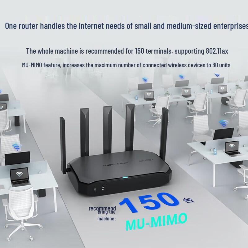 Ruijie RG-EG105GW-X WiFi 6 Gigabit Enterprise Wireless Gateway Router (CN version)