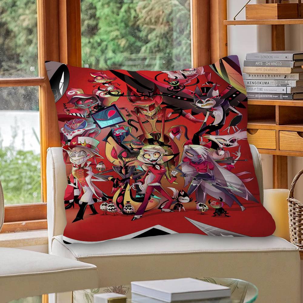H-Hazbin Cartoon H-Hotel Pillow Gift Home Office Decoration Bedroom Sofa Car Cushion Cover case 45x45