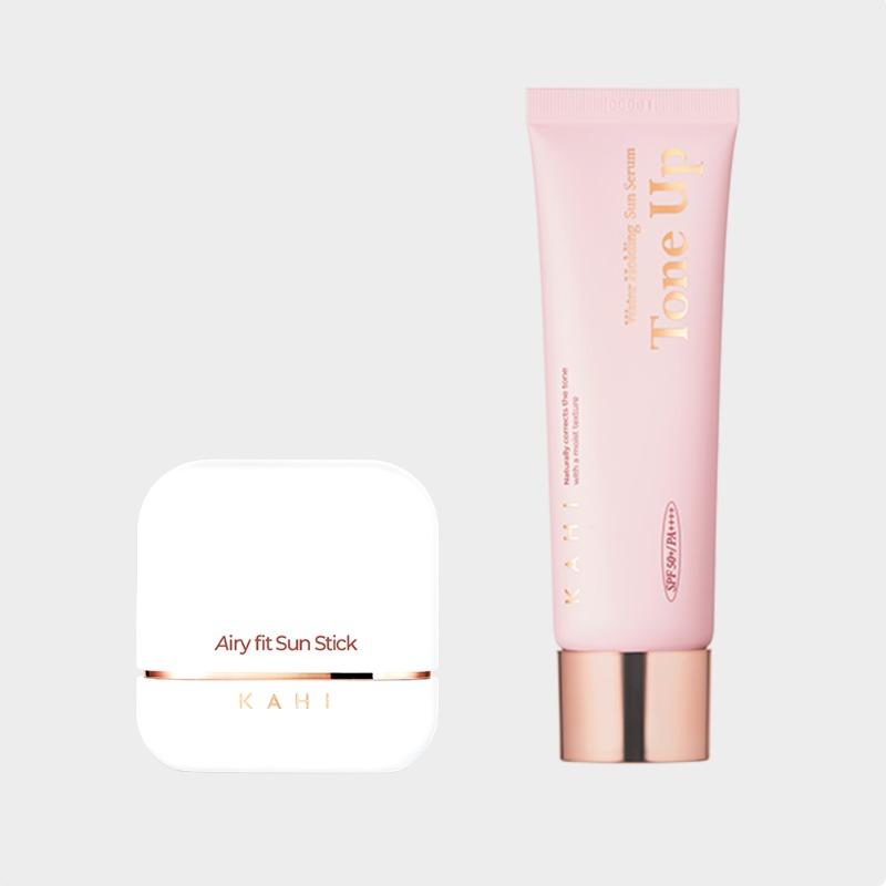

KAHI Airy Fit Sun Stick & Water Holding Tone Up Sun Serum Set