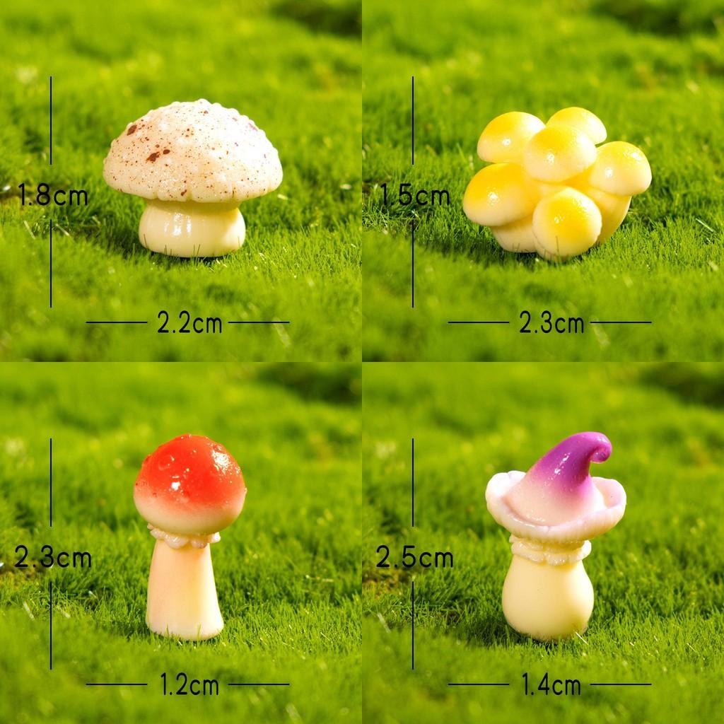 Resin Mushroom Miniatures For Micro Landscape Diy Craft Gift For Garden Decor Lovers