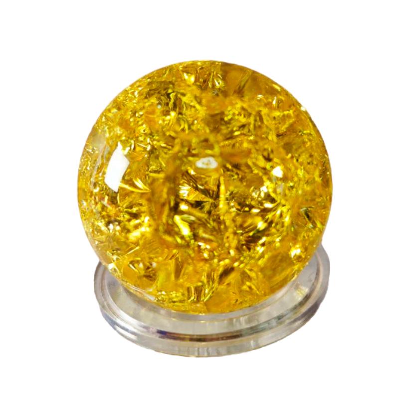5CM Non-Fading True Color Ice Crackle Crystal Ball - Feng Shui Pond Rotating Water Feature Accessory
