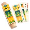 Wooden Handheld Rotating Block Game Shape Matching Puzzle Toy Montessori Fine Motor Training Educational Toys for Children
