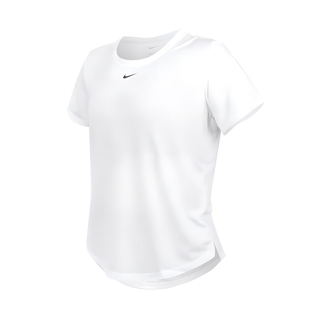 Nike Solid Color Casual Running Short Sleeve Breathable Quick Dry T-Shirt Women Tops White DD0639-100