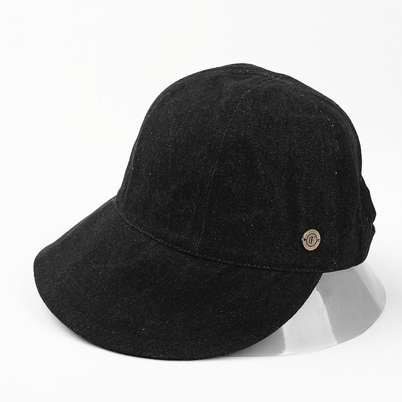 

Джинсовая шляпа-панама женская весна/лето новинка широкополая кепка с козырьком большой окружности головы солнцезащитная шляпа-ведро состаренная шляпа от солнца Black Adjustable