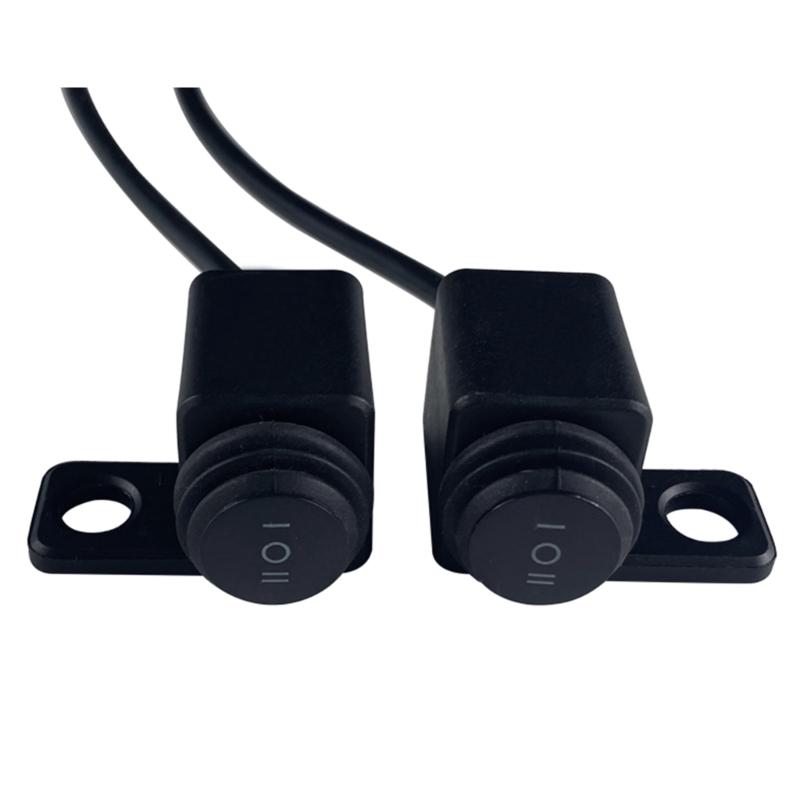12V Motorbike Handlebar Headlight Button Switch Aluminum Alloy On/Off Fog Spot Light Switch Left/Right Metal Switch