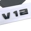 New 3D Font Numbers Letters v12 Emblem for BMW M760i Series F01 F02 G11 G12 Car Trunk Nameplate Logo Sticker Black Chrome MP1