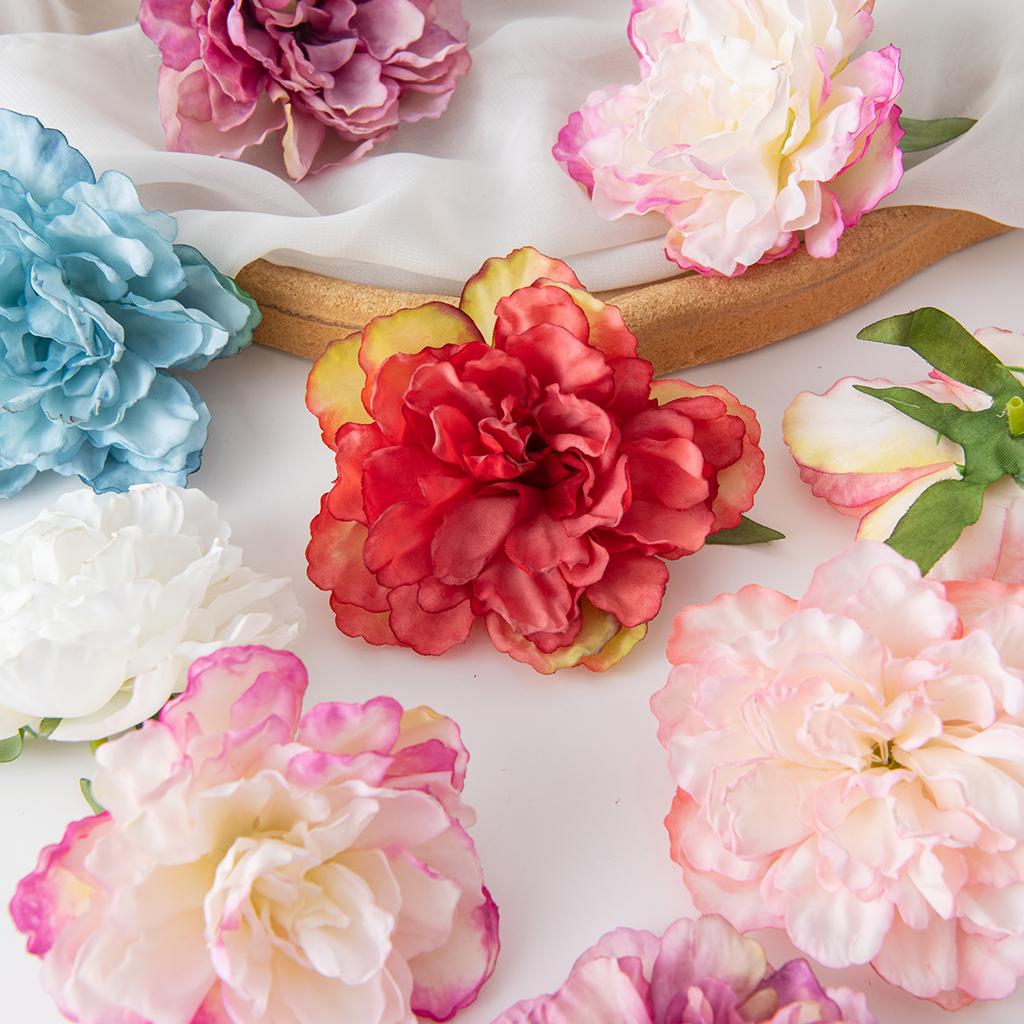 100 Stück Künstliche Pfingstrosen Hochzeit Brautparty Weihnachten Heimdekoration Gartenbögen DIY Geschenkbox Heißer Verkauf Blumenkopf
