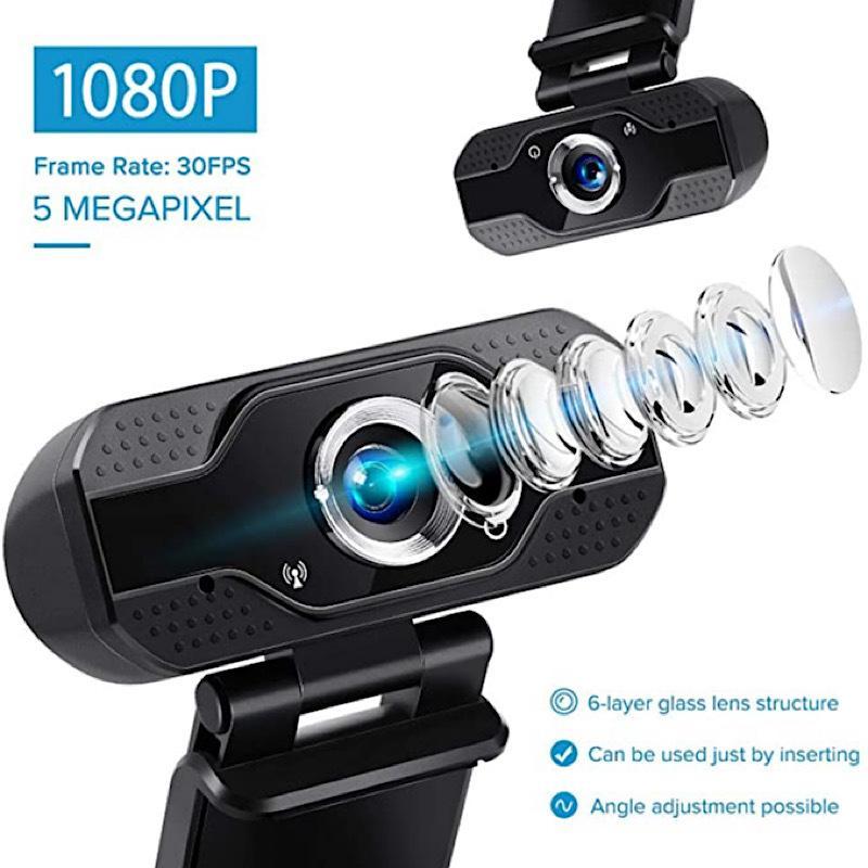 2026 Mini Webcam with HD Microphone Wide Angle USB Computer Camera for Small Room Live Streaming Meetings