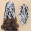 Imitation Silk Scarf Women's Headscarf, 61CM Small Size Square Scarf, Patterned Neck Scarf, Shawl, European and American Women's Scarf Wholesale