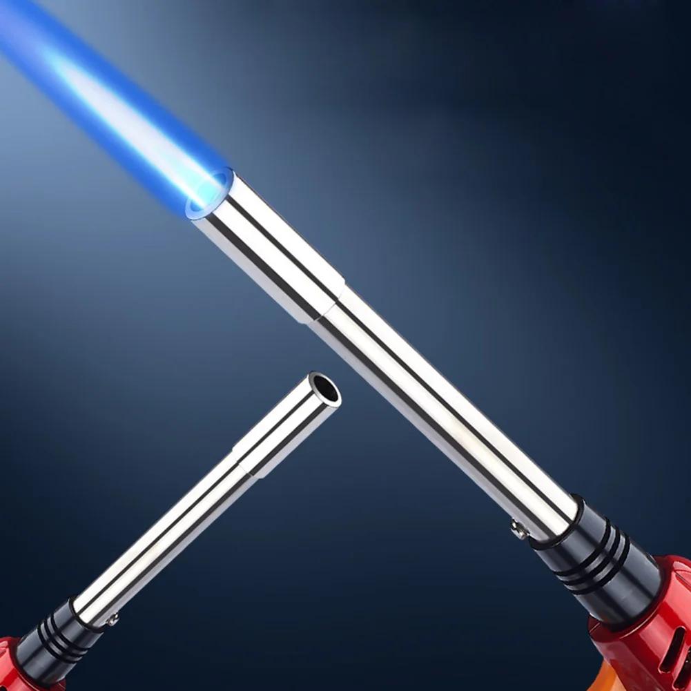 Butane Torch Head Charcoal & Campfire Torch Lighter with Adjustable Flame for Outdoor Camping BBQ Picnic Hiking