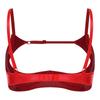 1/4 Cup Push-up Underwire Shelf Bra Satin Hollow Out Adjustable Straps Balconette Bralette for Women Lingerie Sleepwear