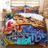 3D Print Graffiti Hip Hop Street Culture Bedding Set Single Twin Double Queen King Cal King Size Bed Linen Set