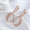 Kienl Trendige Rosegold Ethnische Braut Ohrhänger für Damen Vintage Hochzeit Natürlicher Zirkon Englische Ohrringe Täglicher Schmuck
