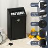 Wall Mounted Metal Donation Box with Lock and Key Safe Outside Cash Drop Box Easy Install for Wall Door Outdoor Cash Box