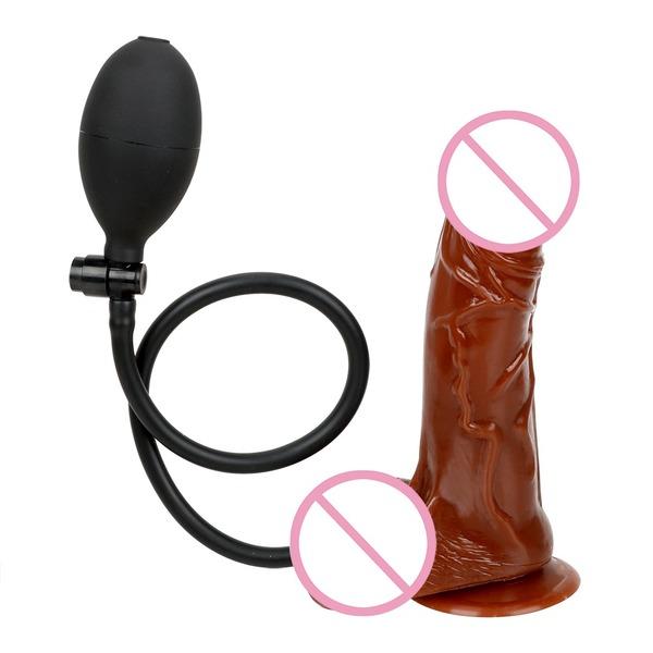 Großen Butt Plug Riesigen Aufblasbaren Dildo Anal Plug Vaginale Stimulation Pumpe Realistische Penis Saugnapf Sex Spielzeug Für Frauen