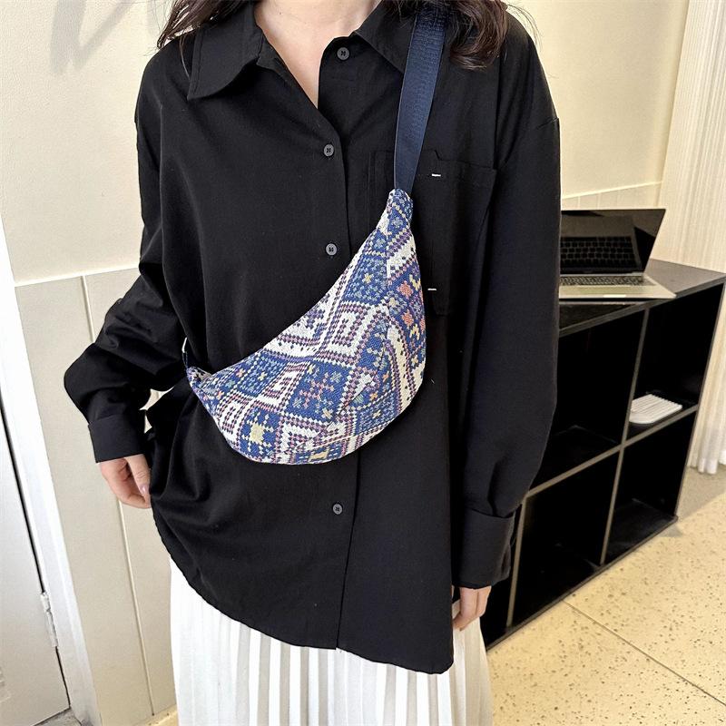 2025 spring new retro plaid dumpling bag small square bag versatile fashion casual single shoulder oblique span bag tide