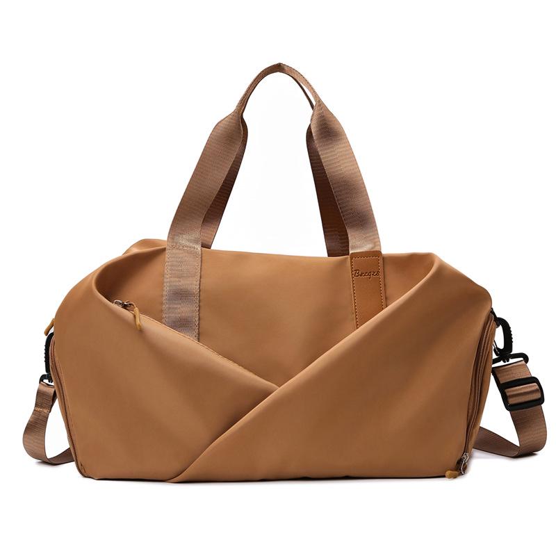 Women's Sports Gym Bag with Shoe Compartment, Wet/Dry Separation, Water-Repellent Oxford Cloth, Ideal for Yoga, Swimming, and Travel.