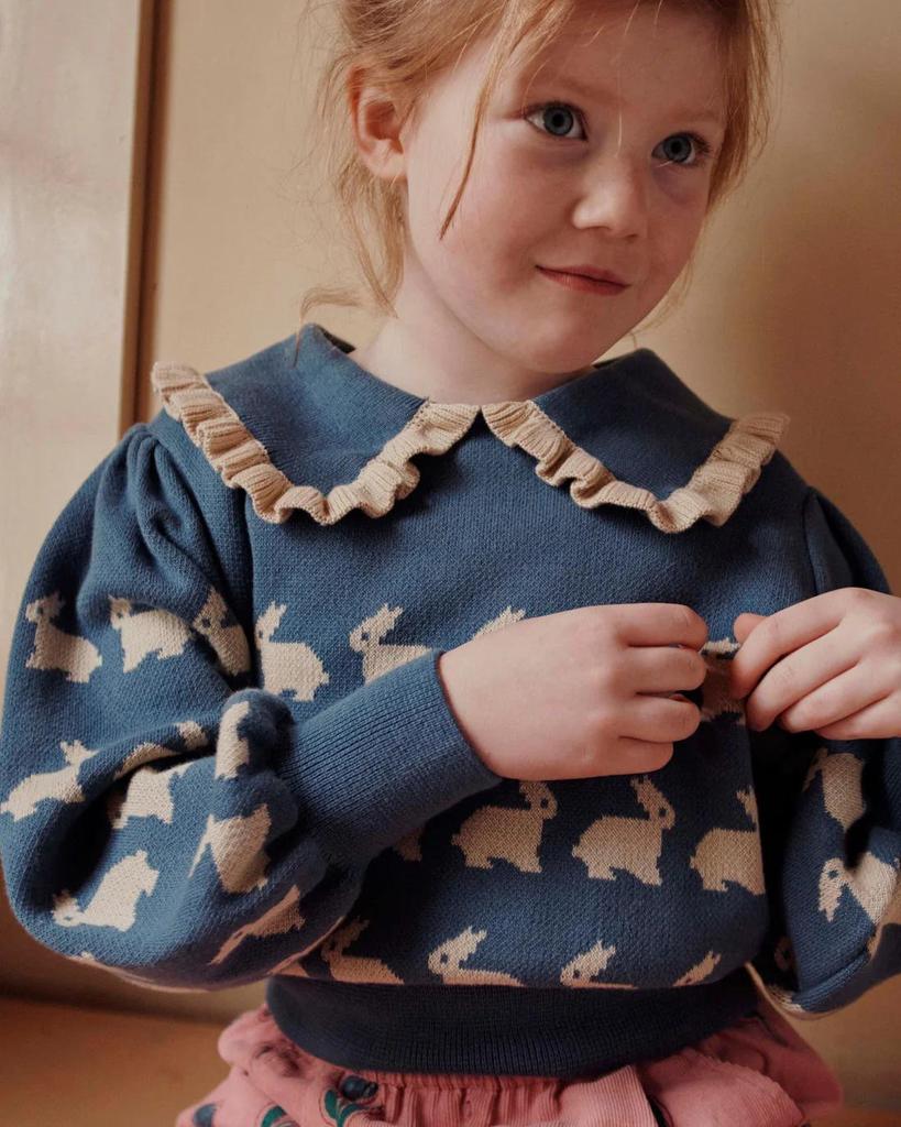 Autumn/Winter Knitted Sweater with Corduroy Skirt Set