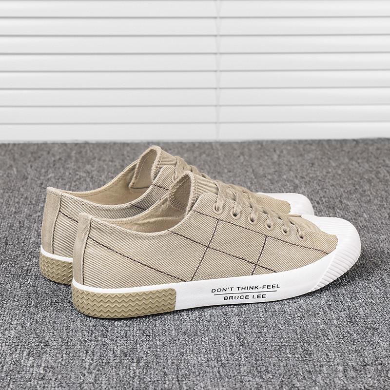 Hot Sale Men's Green Canvas Shoes Harajuku Breathable Casual Men Shoes Summer Lightweight Vulcanized Sneakers Men Espadrilles