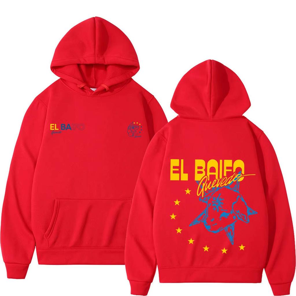 QUEVEDO EL BAIFO Sudadera con estampado de la gira del álbum 2026 Ropa de moda para hombre y mujer Sudadera Hip-hop Informal Oversize Unisex Harajuku alta calidad