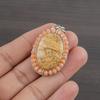 Natural Picture Jasper Gemstone 925 Sterling Silver Jewelry  Pendant 1.53" AJP-2039