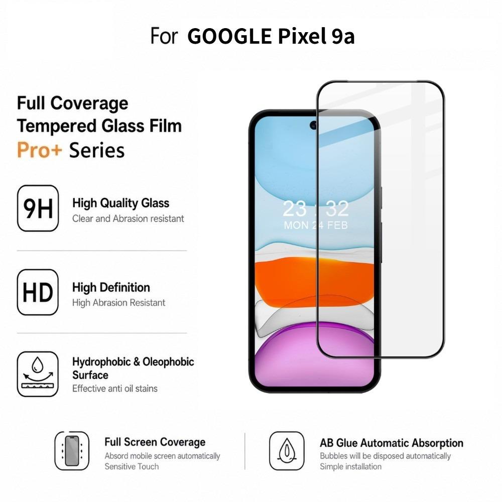For Google Pixel 9a Film IMAK Pro+ Full Coverage Tempered Glass