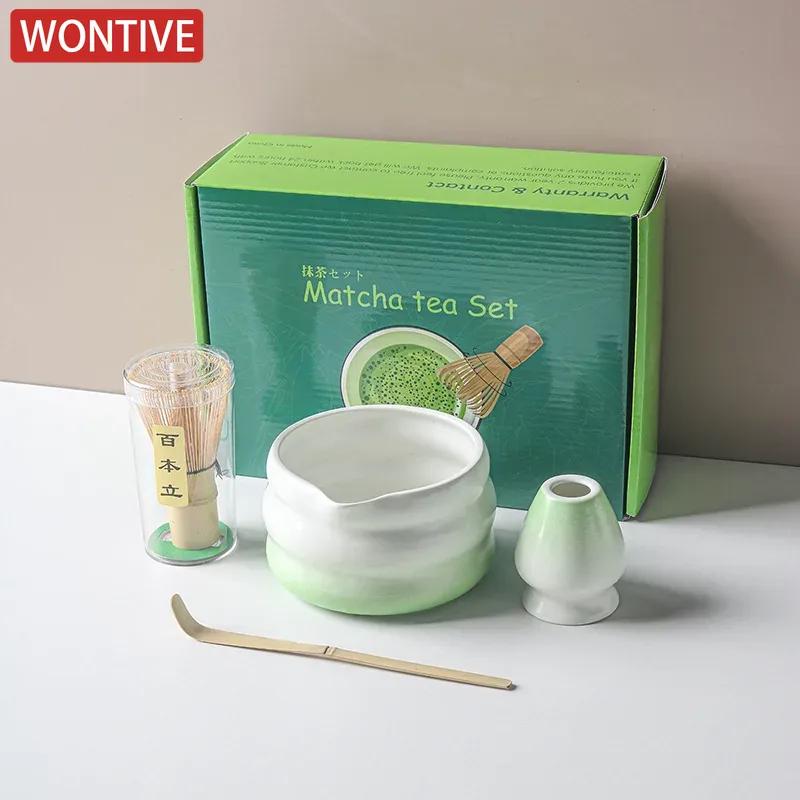 Set Matcha Japonez 1-7 BUC cu Bol Ceramic, Tel de Bambus pentru Matcha și Linguriță pentru Ceai pentru Unelte și Accesorii DIY pentru Prepararea Ceaiului