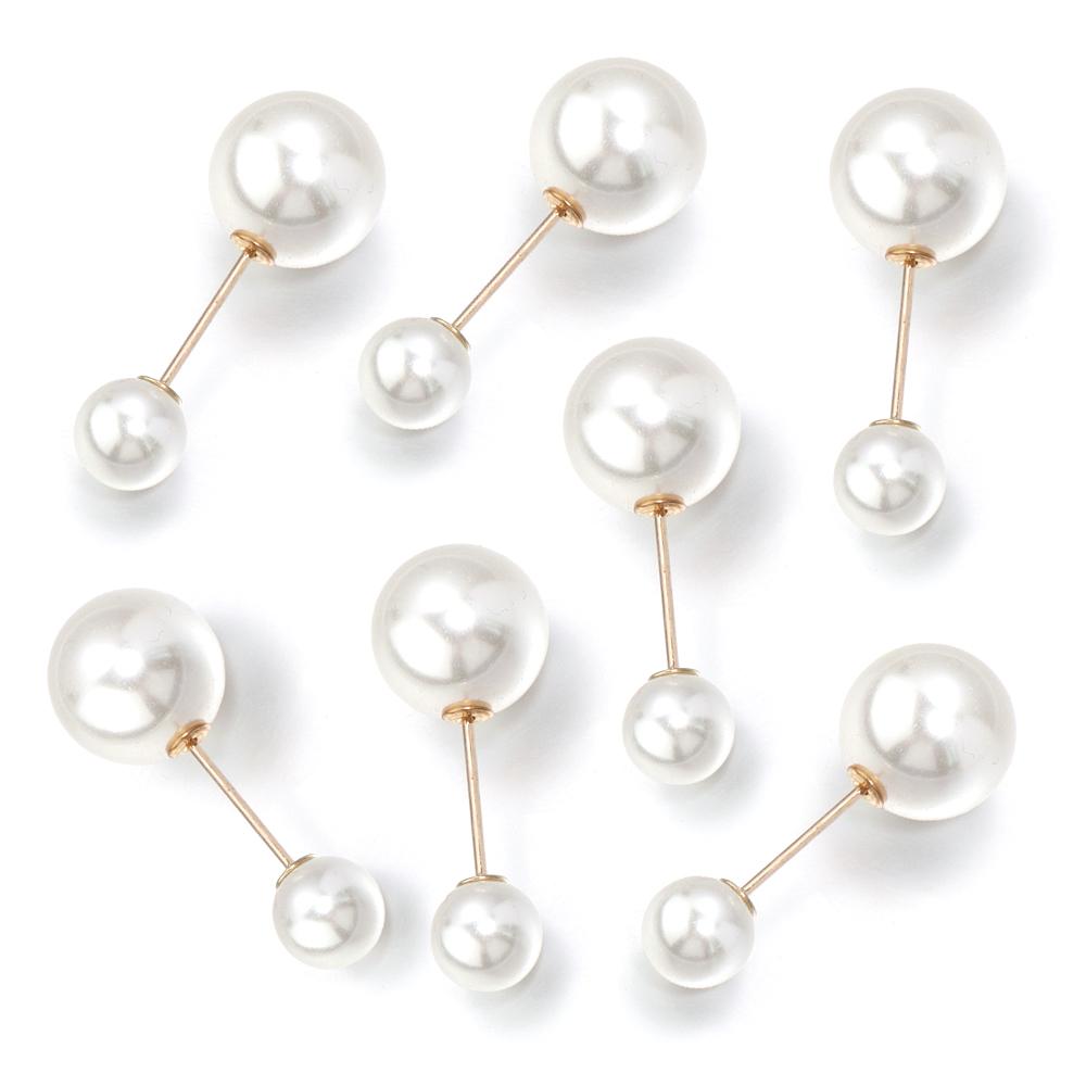 

10pcs Imitation Pearl Brooches Beige Double Pearl Safety Pin For DIY Trendy Jewelry Party Gift Making Fixing Clothing Decoration