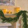 Christmas Cedar Garland Holiday Party Decor Artificial Greenery Garland For Winter For Outdoor Indoor Porches Fireplaces Front
